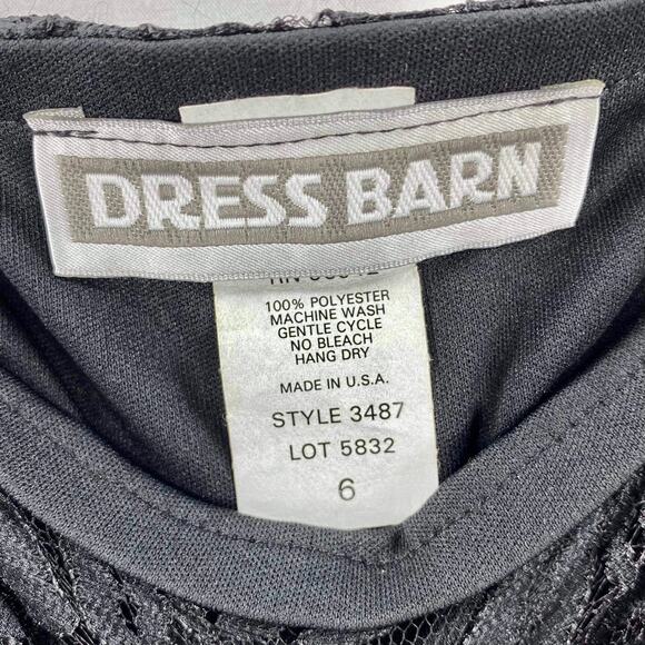 DRESS BARN Vintage Y2K Black Lace Floral Flowy A-Line Midi Skirt - Picture 2 of 10